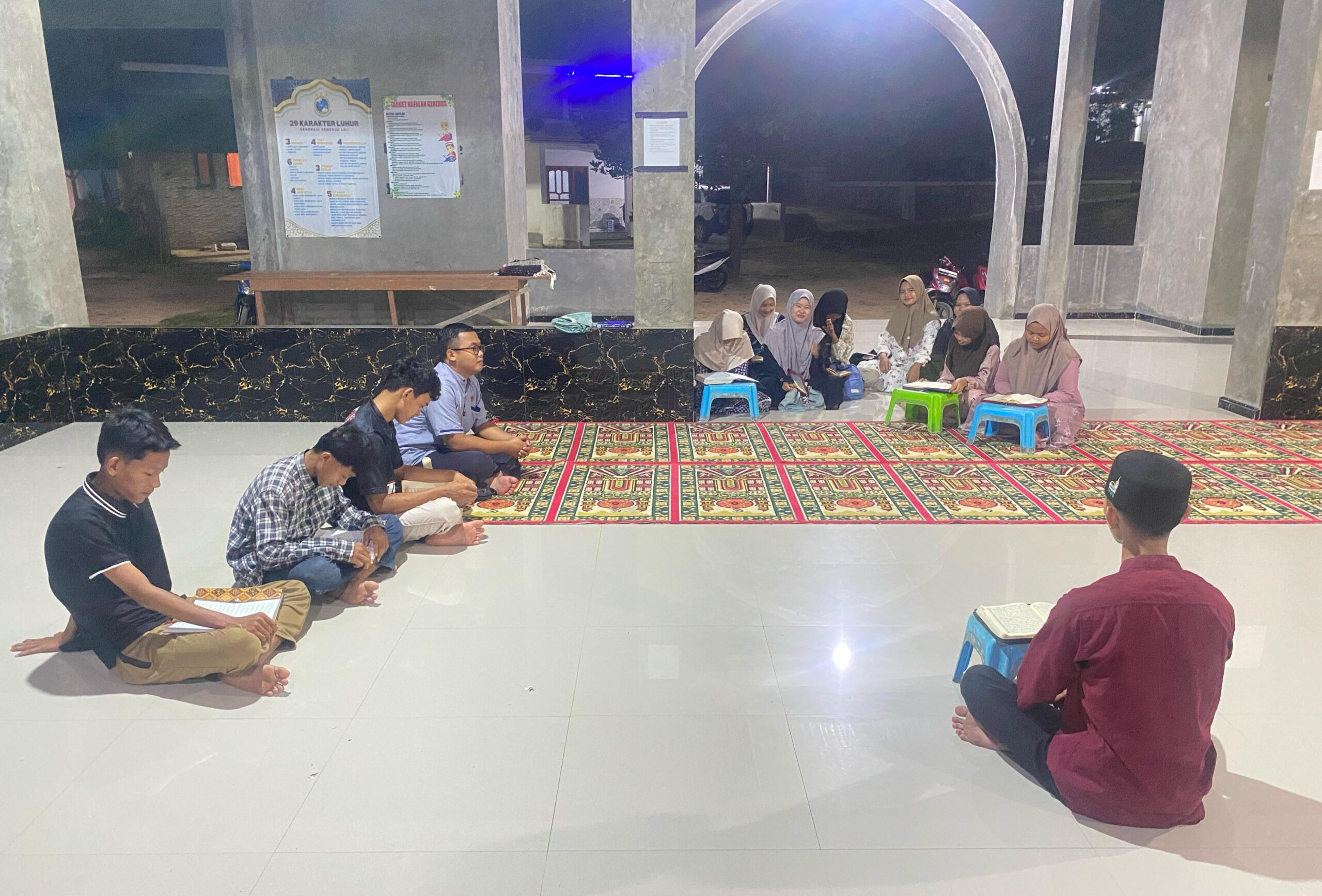 Muda-Mudi PC LDII Banjar Agung Ikuti Pengajian Rutin di Masjid Baitul Haq Warga Makmur Jaya